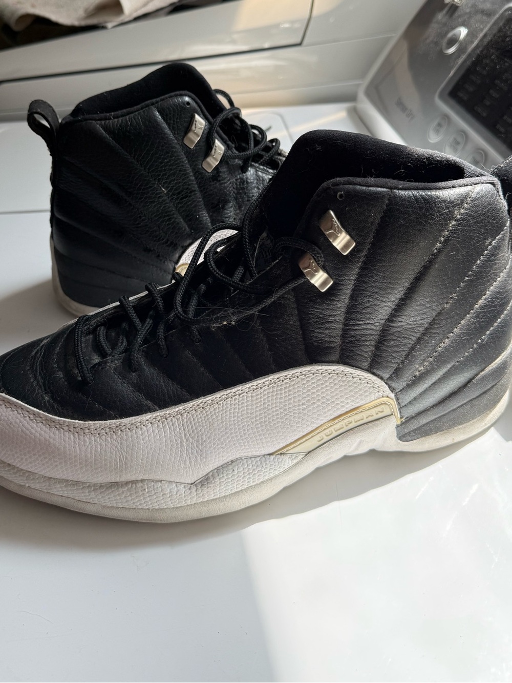 Vintage Air Jordan 12 Playoffs Black White